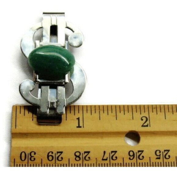 Green Dollar S Money Clip Silver Tone Cash Holder Wallet Credit Card ID - Picture 5 of 9